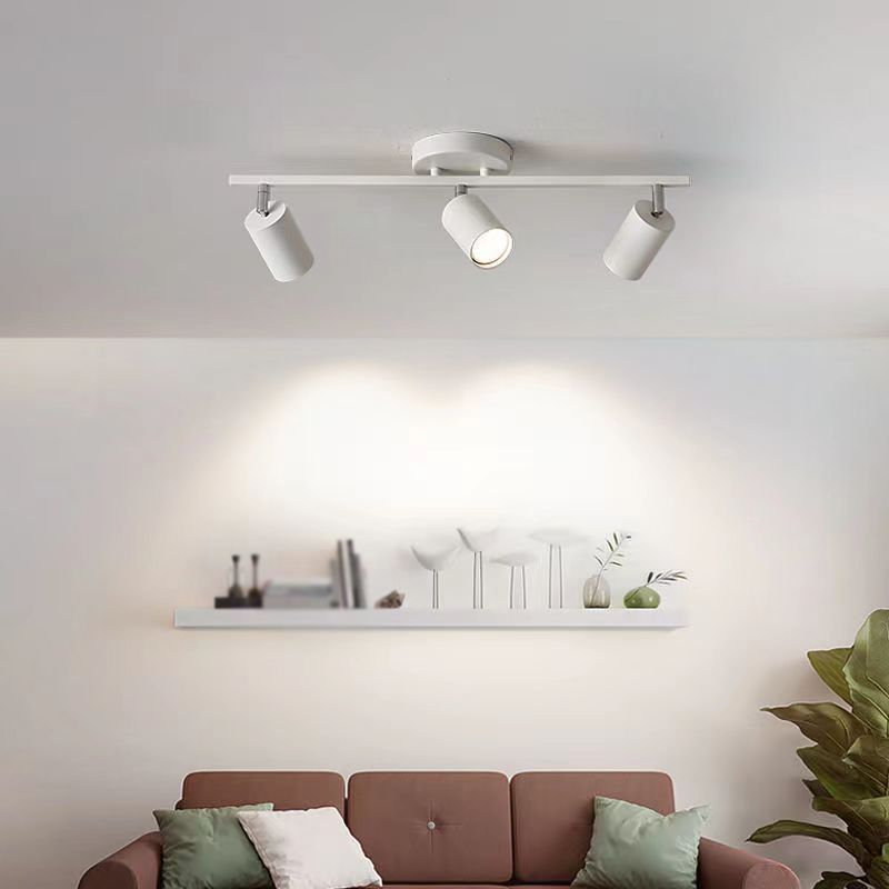 Contemporary Ceiling Light Multi - Light Ceiling Semi Flush in Black / White