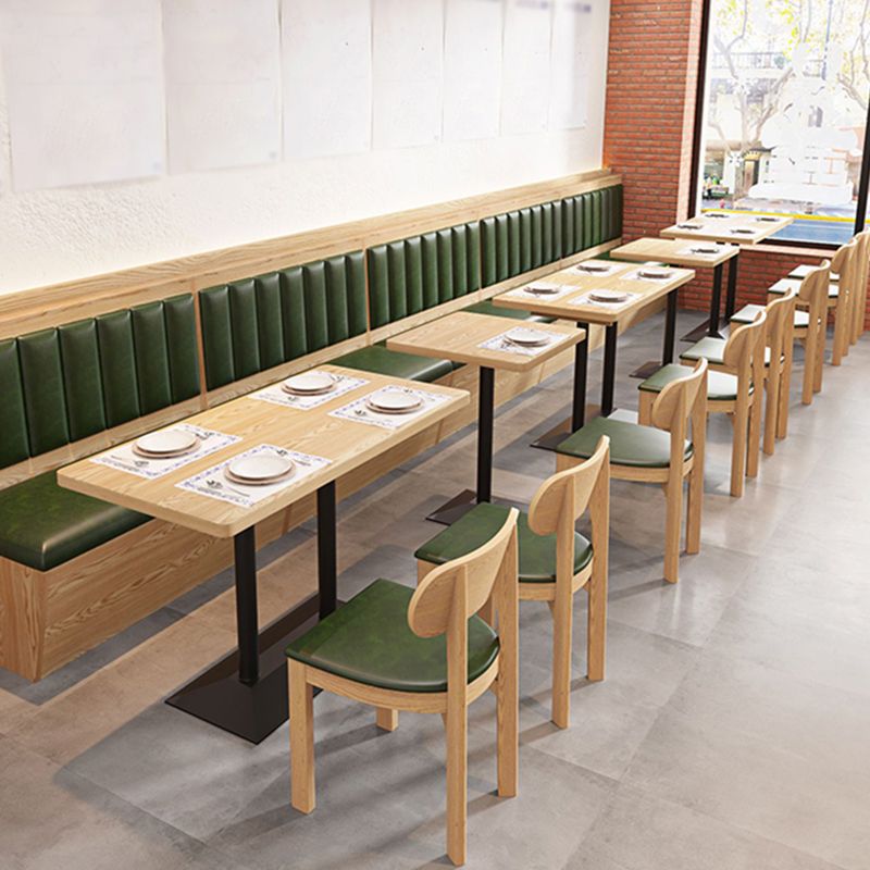 Industriële stijl houten eettafel bruine tafel met zwart frame voor eetkamer