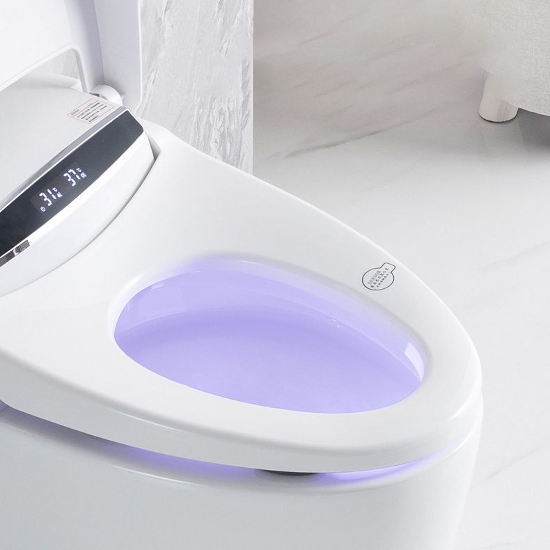 White Elongated Floor Mount Bidet Floor Standing Bidet with Heated Seat