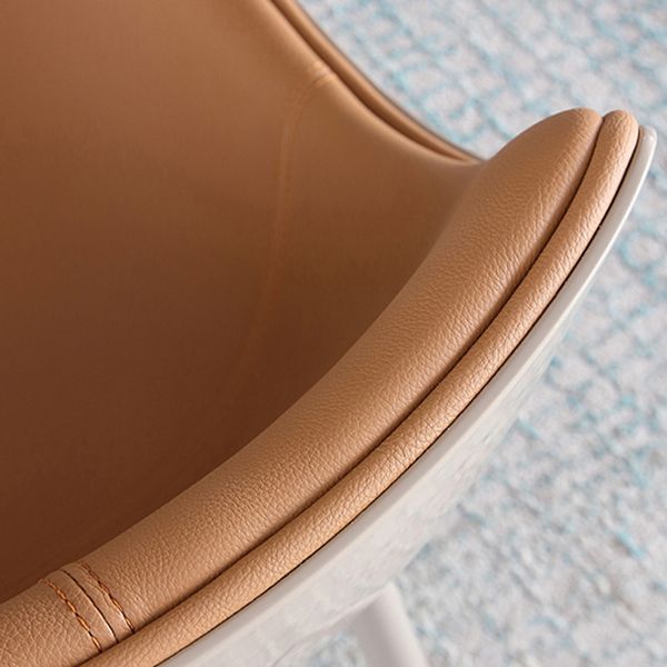 Contemporary Indoor Faux Leather Armless Upholstered Parsons Dining Chair