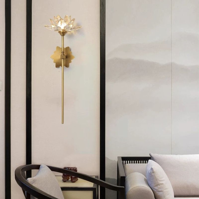 Metal Flower Wall Lighting Modern Style 1 Light Wall Lighting Fixtures