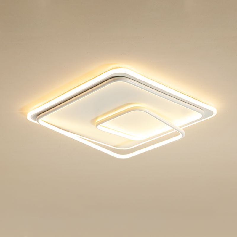 Techo De Forma Cuadrada Accesorios De Metal Estilo Moderno 2 Luces Montadas En El Techo