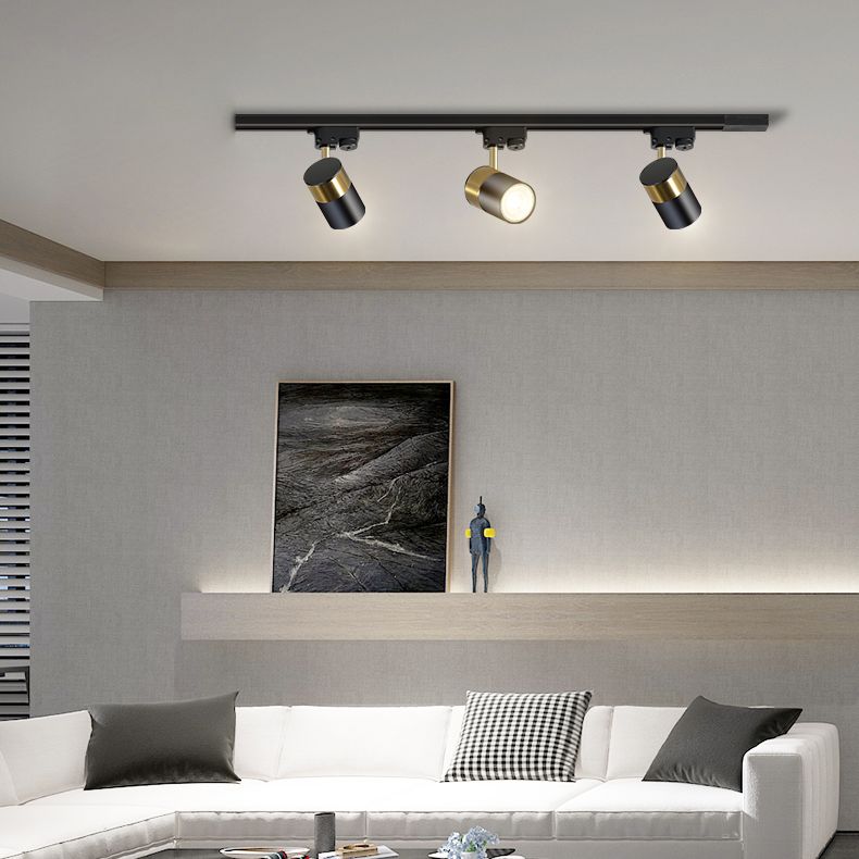 Nieuwe moderne lineaire track verlichting metalen plafond licht armatuur met 3 Spotlights