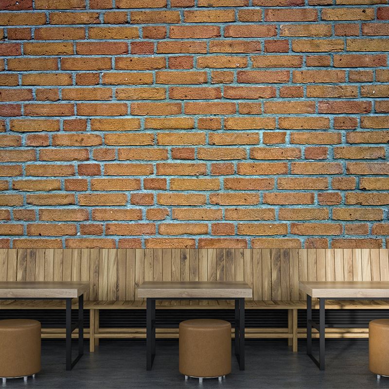 Industry Style Brick Wall Decor Dining Room Mural Wallpaper, Personalized Size