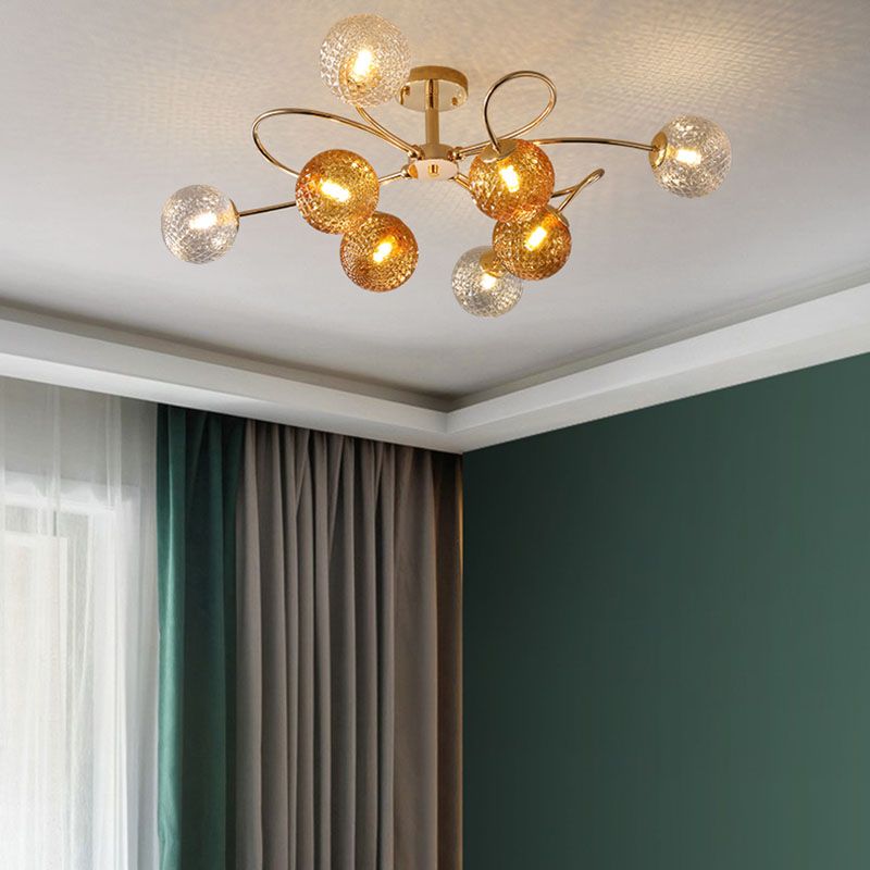 Nordic Style Ceiling Light Colorful Ball Shape Shade Ceiling Lamp for Living Room