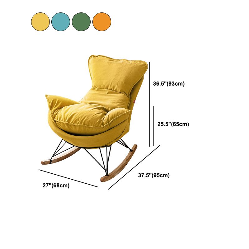Modern Rocking Chair Solid Wood Rocker Chair with Light Legs