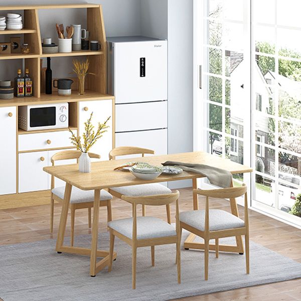 Modern Solid Wood Dining Room Set with Rectangle Table Dining Table Furniture for Home