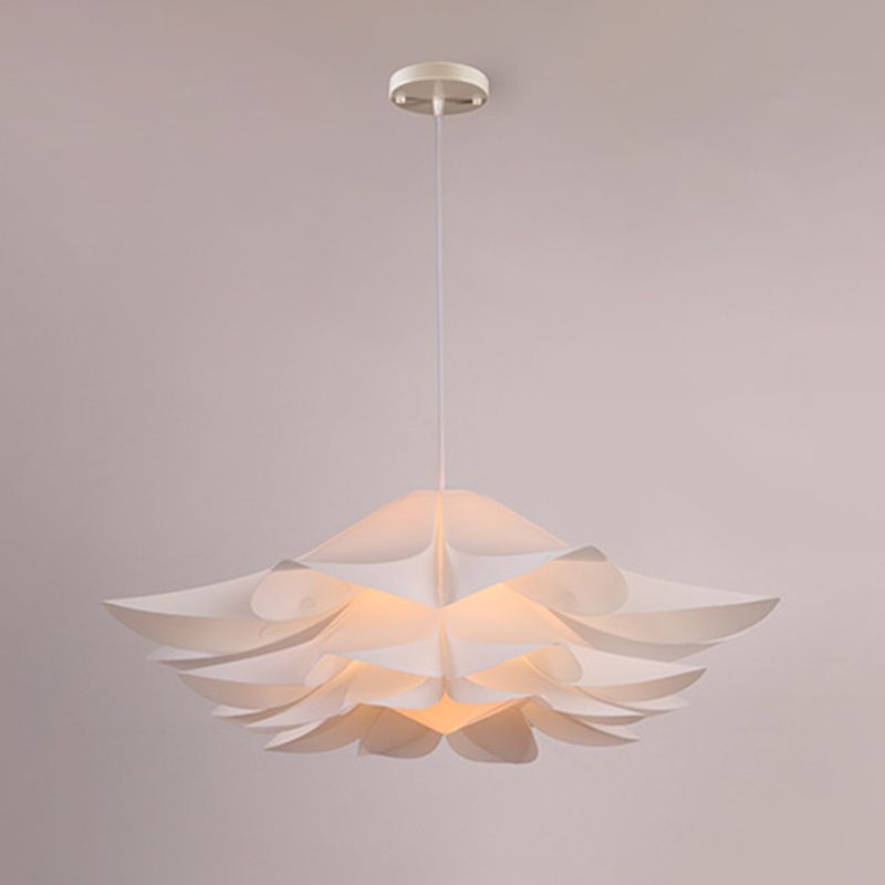 Flower Pendant Ceiling Light Contemporary Style Acrylic White Hanging Pendant Light