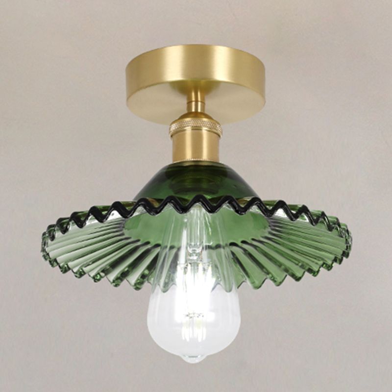 Éclairage semi-encastré évasé en verre, style simple, pour allée
