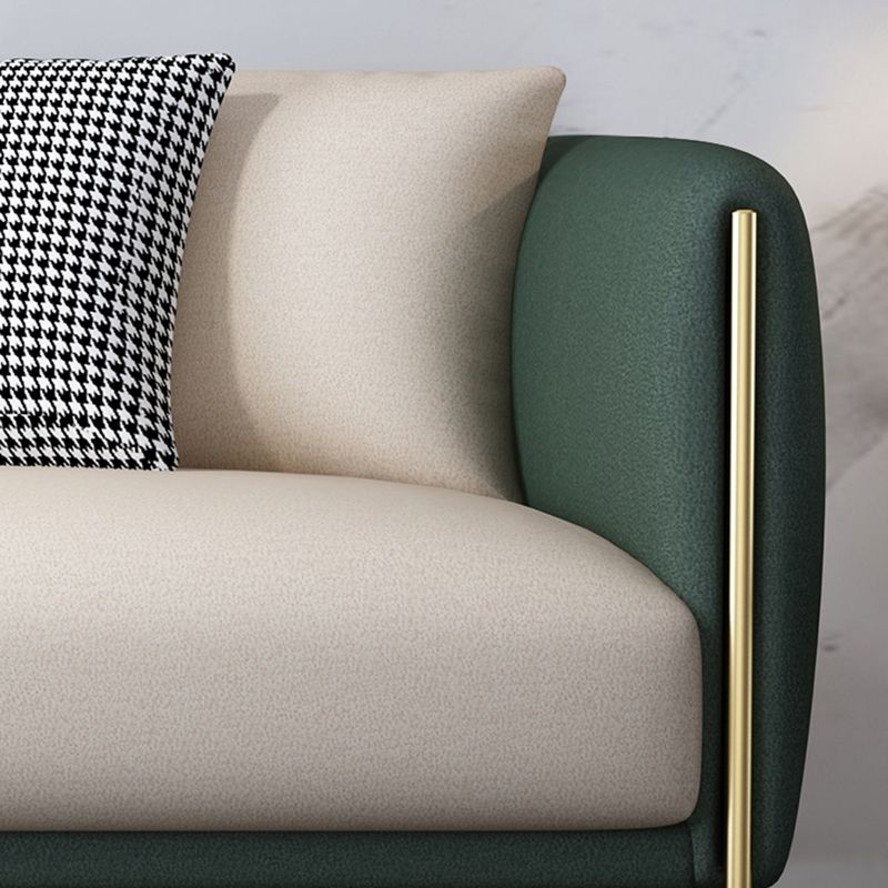 Glam Hair Pin Legs Seating Tuxedo Arm Settee for Living Room