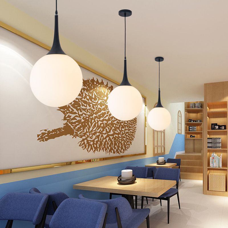 Glass Ball Hanging Ceiling Light Simplicity Pendant Lighting Fixture for Dinning Room