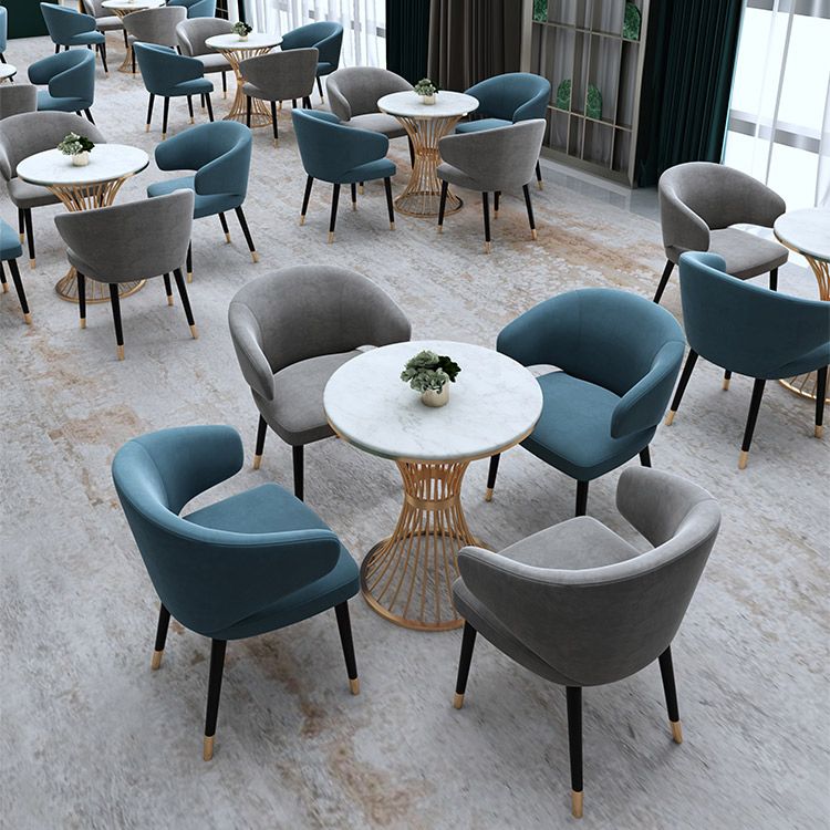 Round 1/2/5 Pieces Dining Set Modern Style Faux Marble Dining Set for Home Use