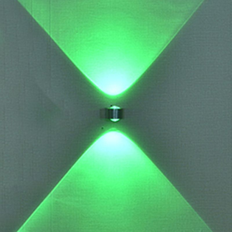 Metall Geometrische Wandleuchten Moderne Stil 2 Leuchten Wandmontierte Lampen in Silber