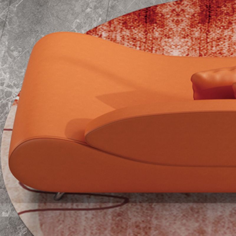 23.62 Inch Tall Curved Armless Sofa Contemporary Sofa for Living Room