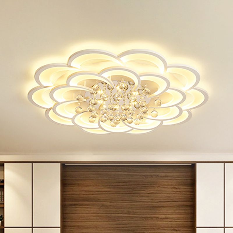 Flower Flush Mount Ceiling Light Fixture Contemporary Acrylic Ceiling Mount Light Fixture for Living Room