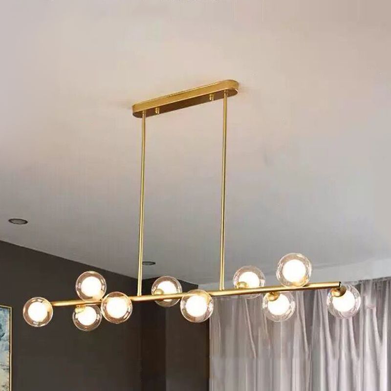 Nordic Modern Hanging Pendant Lights Global Linear Hanging Lamps for Dining Room