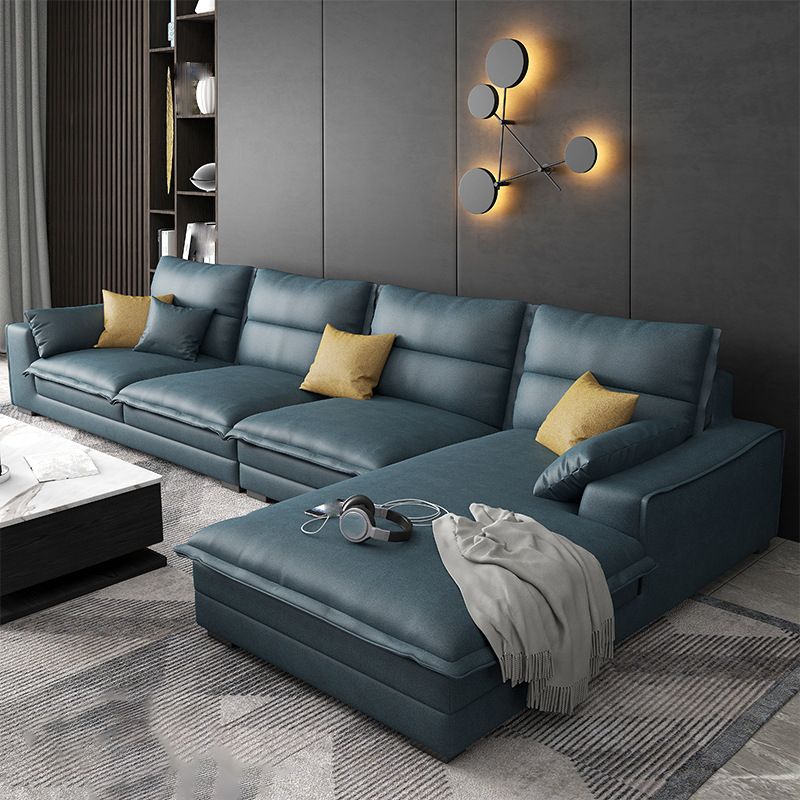 135.8" L √ó 70.9" W √ó 35.4" H Faux Leather sofa and Chaise High Back Square Arm Sectional