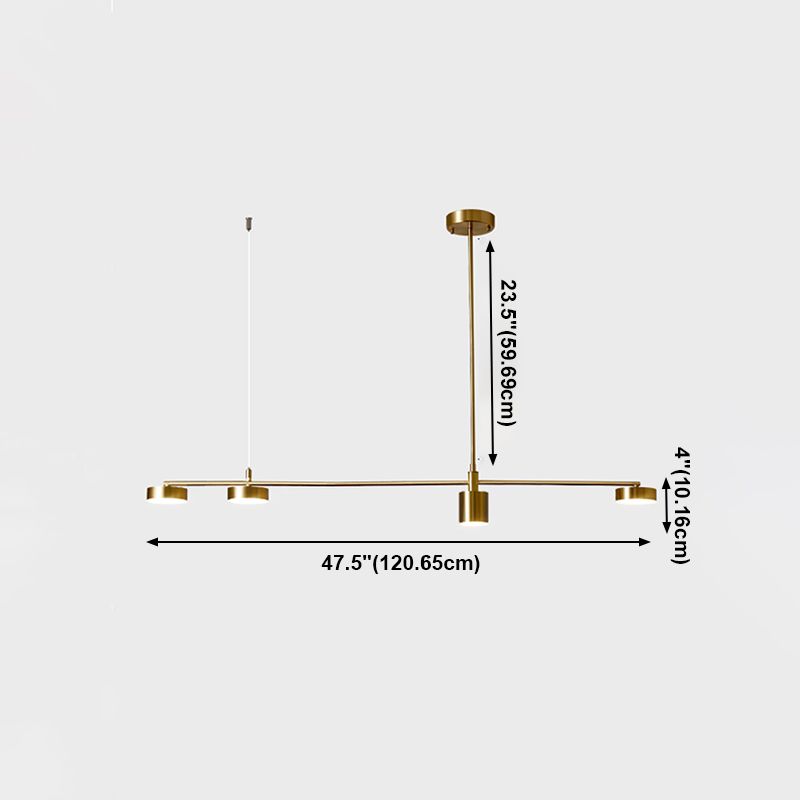 Zylinder Anhänger Leuchten zeitgenössische Metallkücheninselbeleuchtung