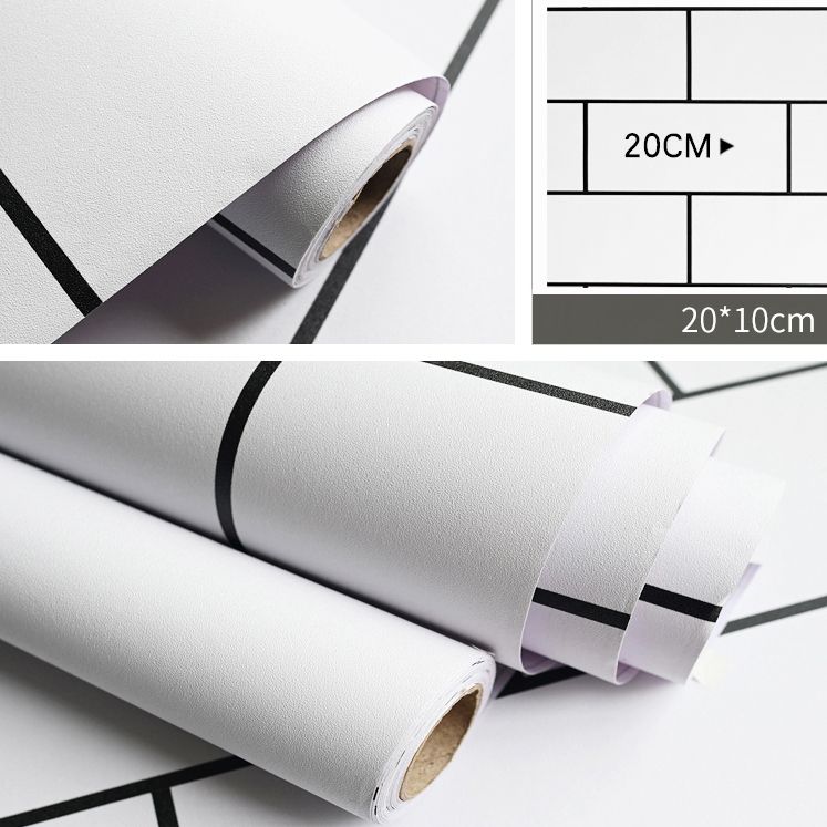 Modern Kitchen Backsplash Tile Plaid Print Peel and Stick Backsplash Tile