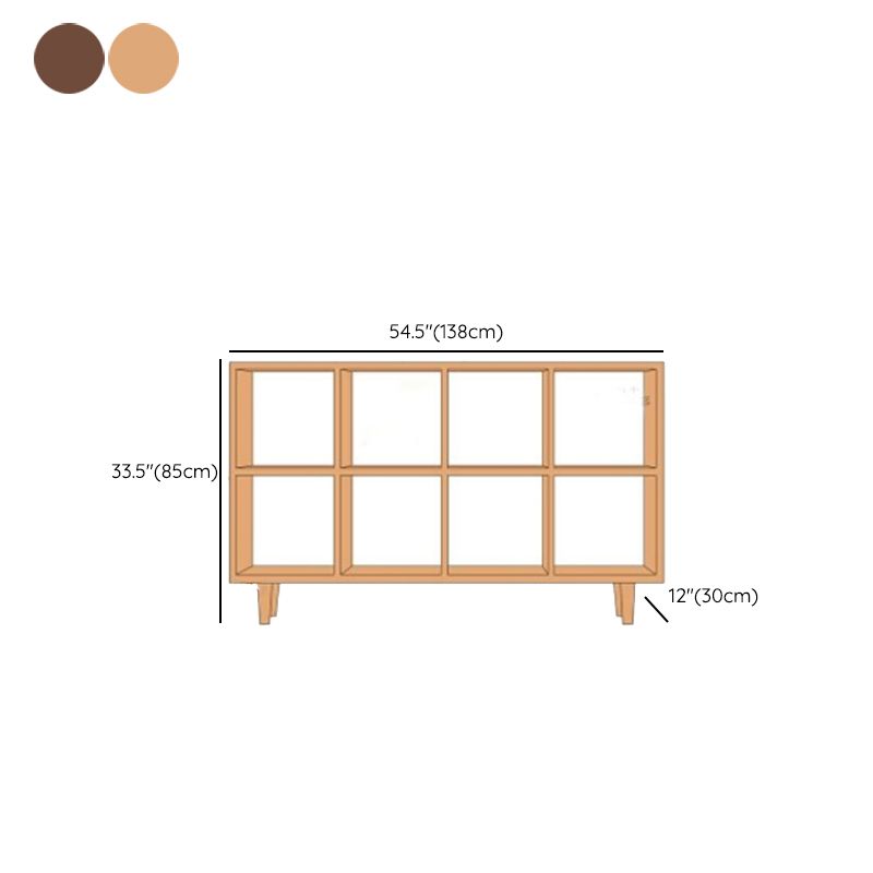 Contemporary Wooden Bookshelf Standard Bookcase with Shelves