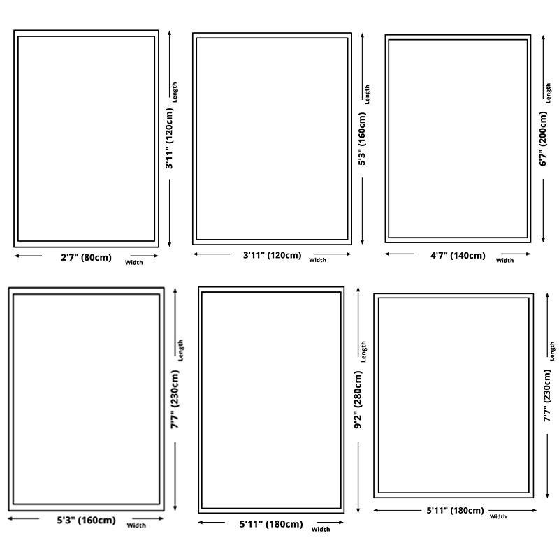 Modern Area Rug Geometric Pattern Indoor Rug Polyester Non-Slip Backing Carpet for Living Room