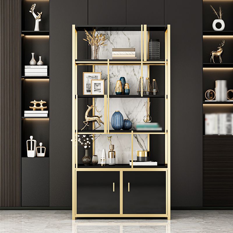 12 "W 79" H libreria Glam in stile Glam Open Back Bookcase per Study Room Home Office