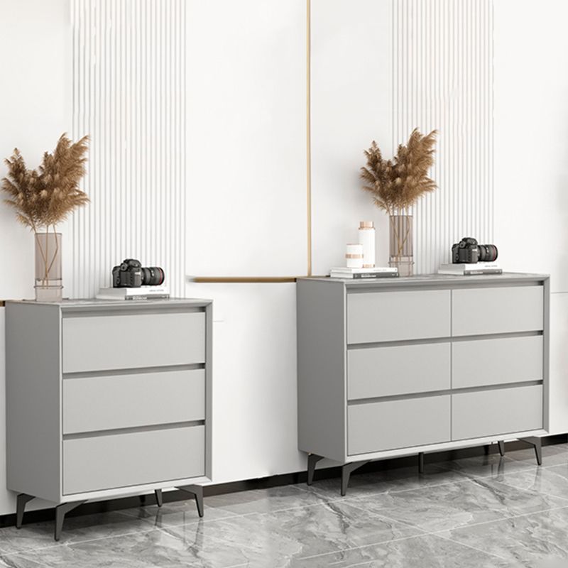 15.6-inch Width Modern Storage Chest Stone Dresser with 3/6 Drawers
