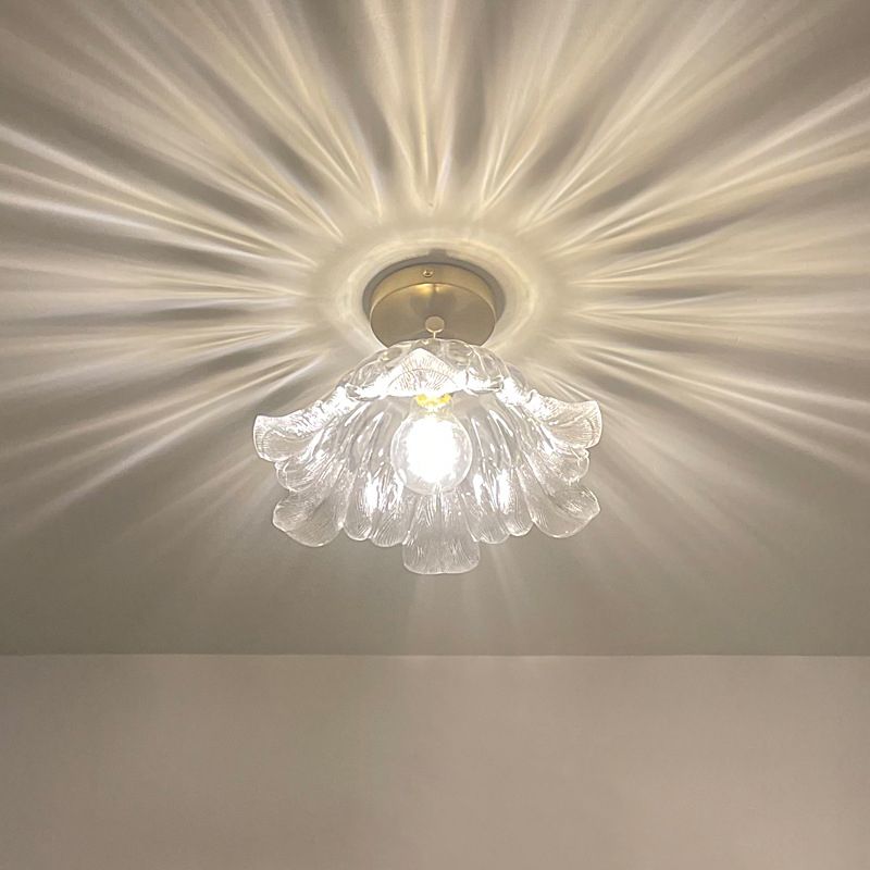Lampada da soffitto a forma di fiore Moderna in ferro 1 luce da incasso con foro da 2-3,5 '' per corridoio