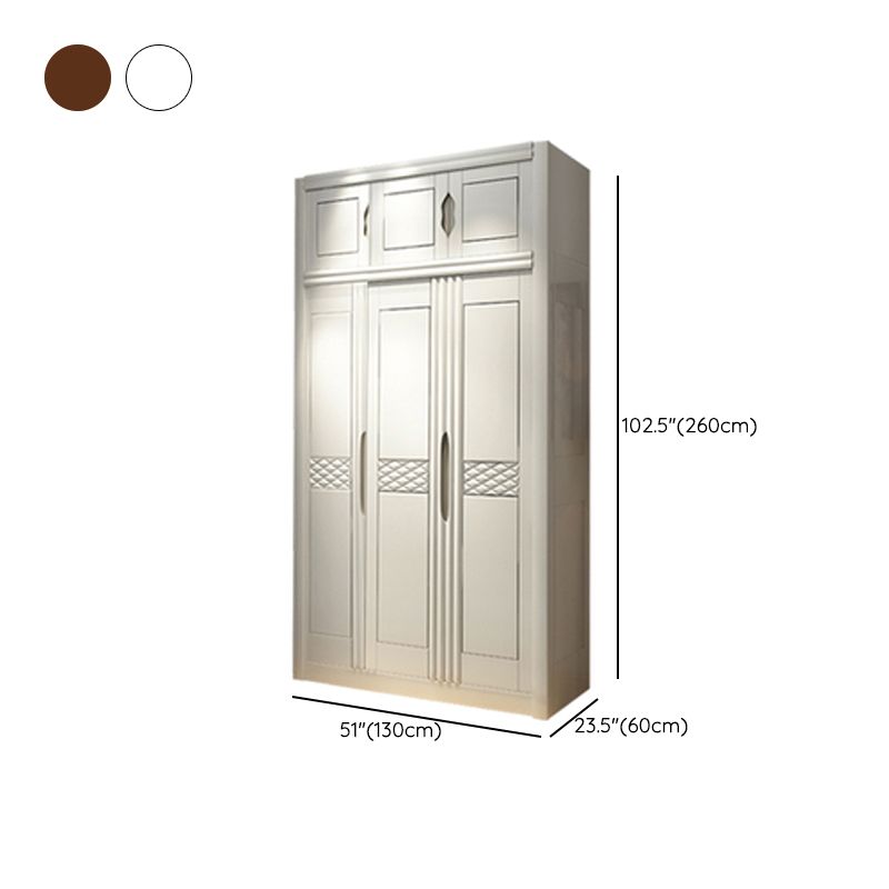 French Country Style Ward Armoire Wooden Wardrobe for Bedroom