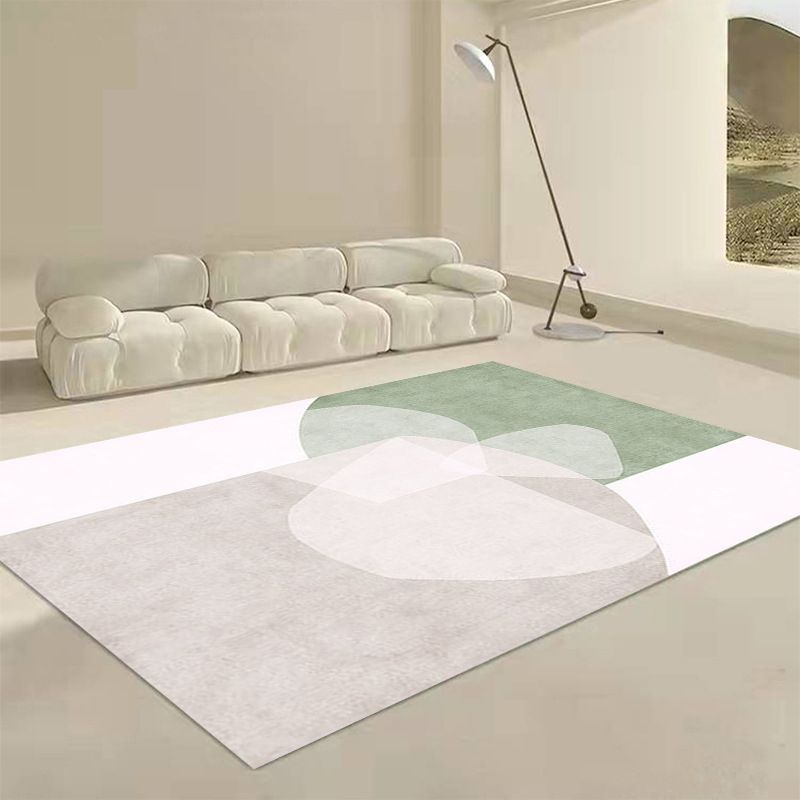 Nordic Area Rug Polyester Carpet Washable Indoor Rug for Bedroom Living Room
