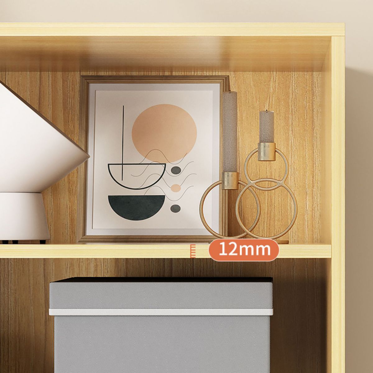 Closed Back Bookcase Engineered Wood Bookshelf for Home Office Study Room