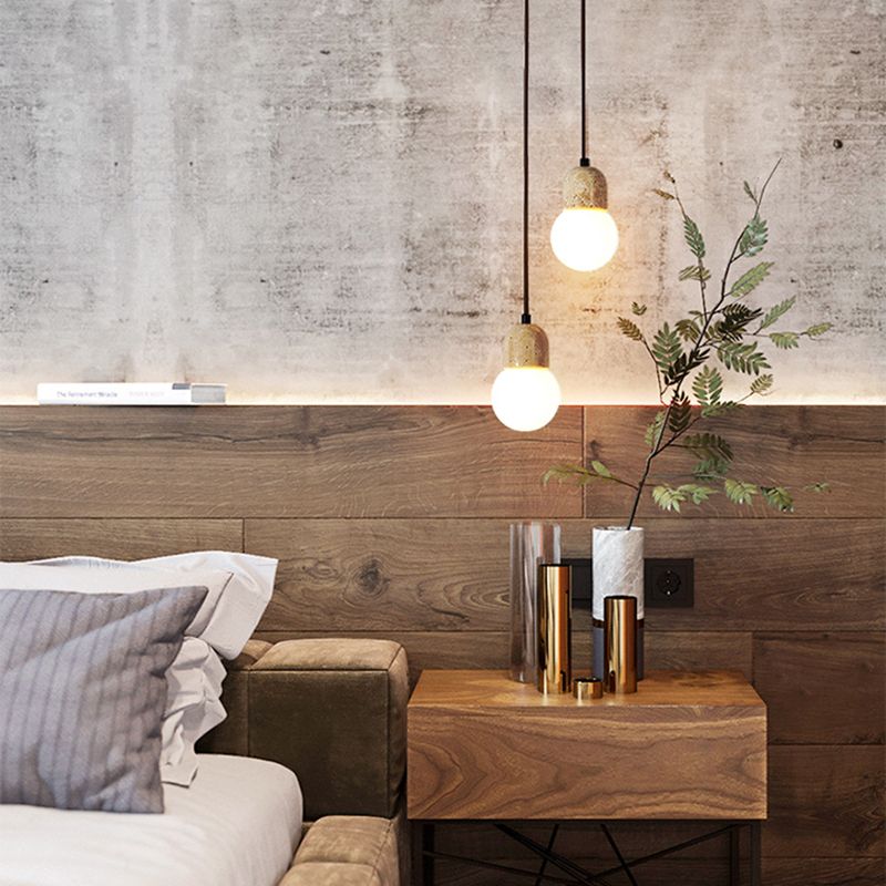 Unieke schaduw hangende verlichting moderne stijl steen 1 lichte hanglamp voor restaurant