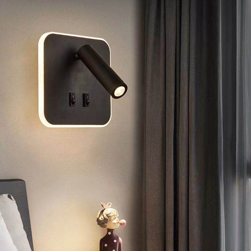 Modern Style Wall Lamp Metal 2 Lights Sconce Light for Bedroom