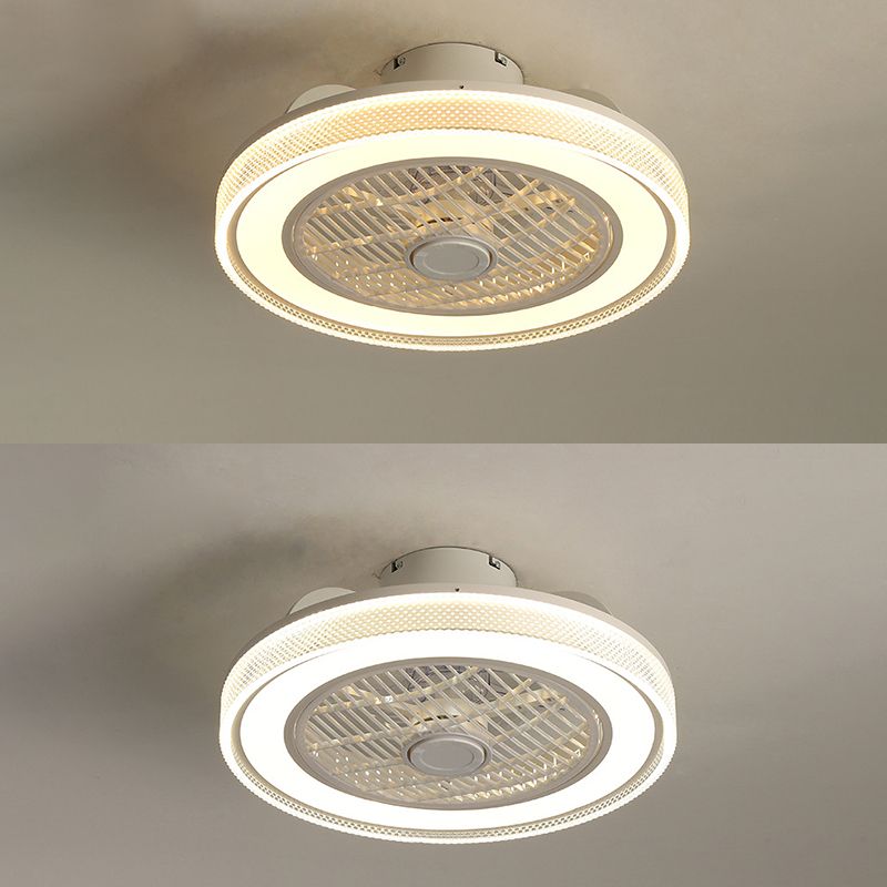 20 "runde Kasten Deckenlüftungslampe minimalistische weiße LED -Halbflush -Licht für Schlafzimmer
