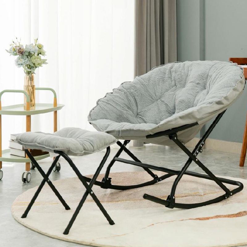 Contemporary Indoor Rocking Chair Nursery Rocking Chair for Living Room with Ottoman