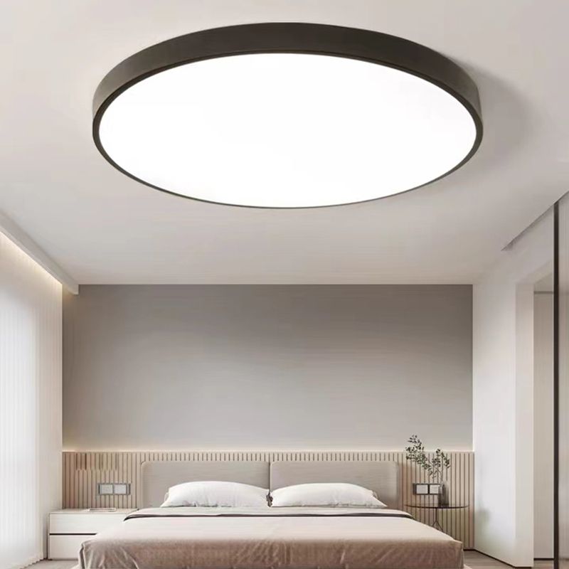 Modern Round Shape Flush Mount Lamp Acrylic Shade Flush Mount for Living Room