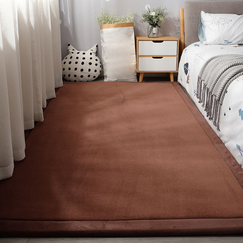 Minimal Plain Rug Multi-Color Synthetics Carpet Pet Friendly Machine Washable Non-Slip Backing Rug for Bedside
