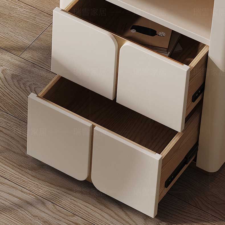 Glass Top Makeup Vanity Desk Storage Box Makeup Vanity Set with Drawer