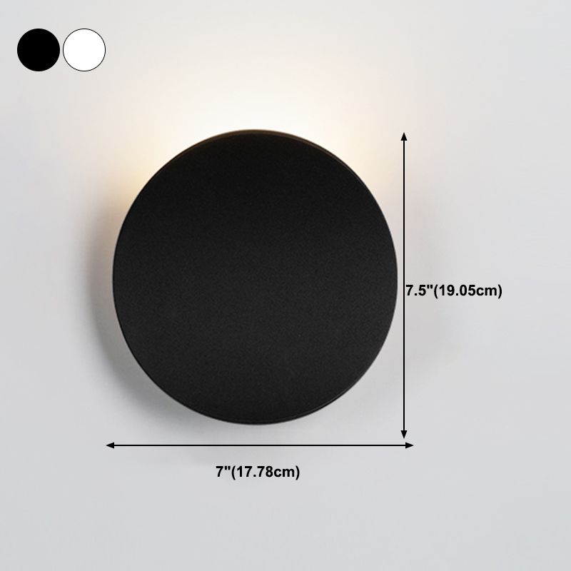 Metal Round Shade Wall Sconce Modern Style 1-Light Wall Mounted Light