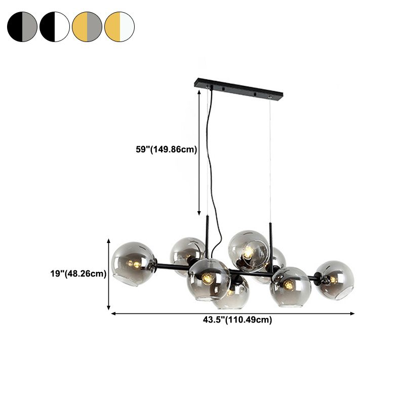 Modern Unique Shape Hanging Ceiling Lights 8 Lights Hanging Light Fixtures for Dining Room