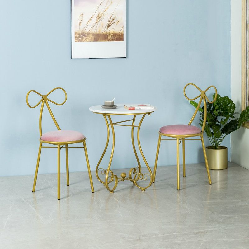 Contemporary Solid Wood End Table Metal Frame Gross Legs Sofa Side Accent Table