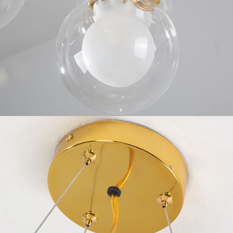 Lumo a sospensione lampadario molecolare Luce di vetro in stile moderno Apparecchio di illuminazione