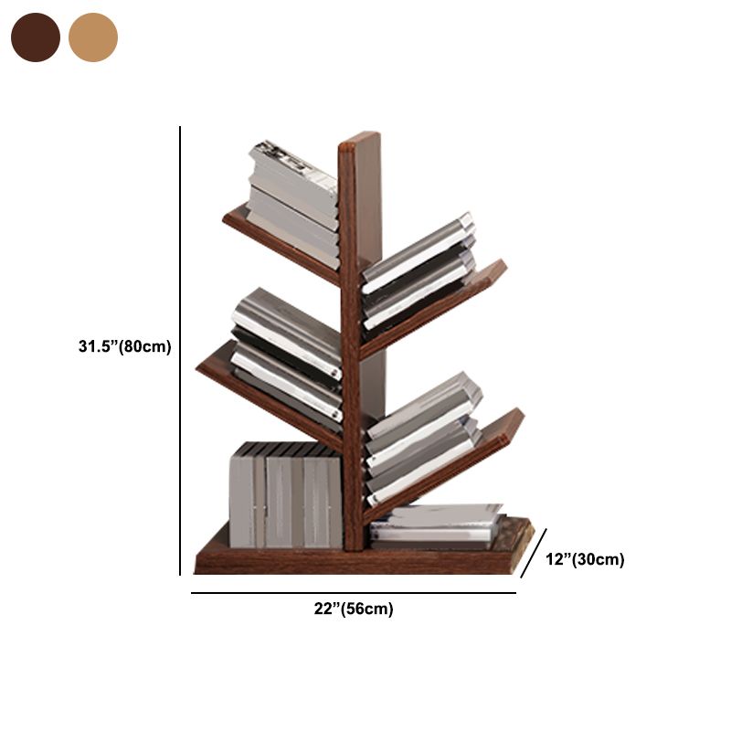 Geometric Bookshelf Modern Wooden Bookcase for Living Room 11.8" W