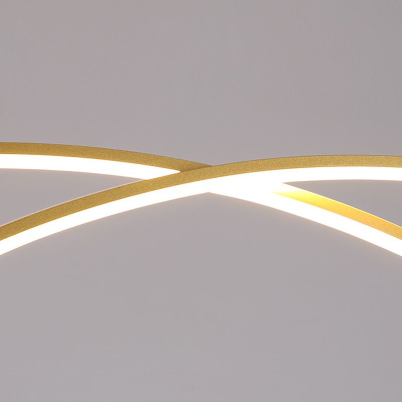 LED Island Lighting Modern Golden/Black Ceiling Light for Dining Room