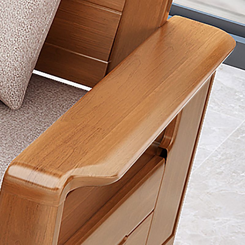 37"H Contemporary Sectional Sofa Fabric Sectional with Bostol Pillows