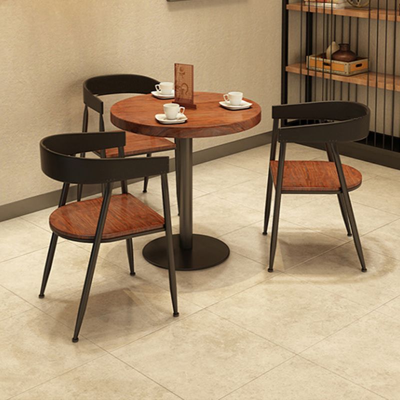 Modern Solid Wood Dining Table Round Pedestal Base Dining Table for Home Use