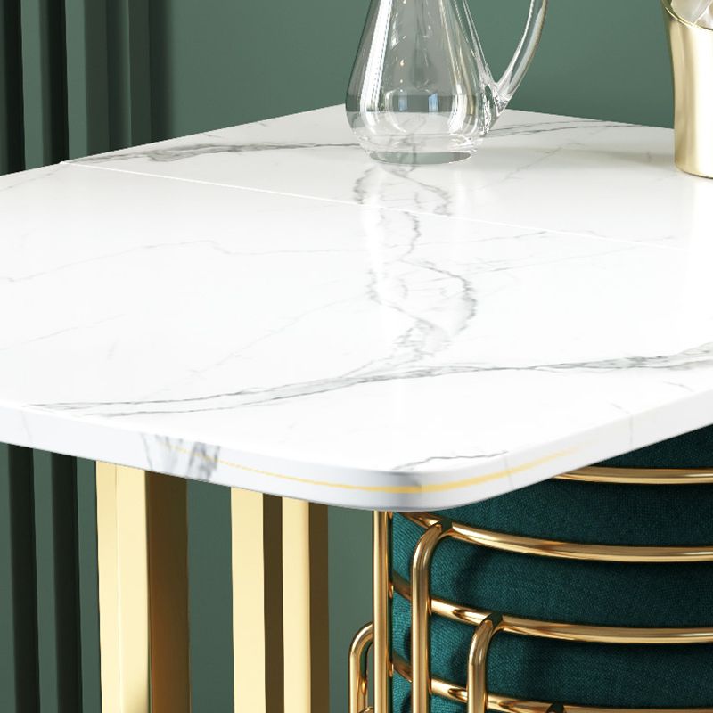 Foldable Artificial Wooden Top Dining Table Extendable Trestle Base Round Table