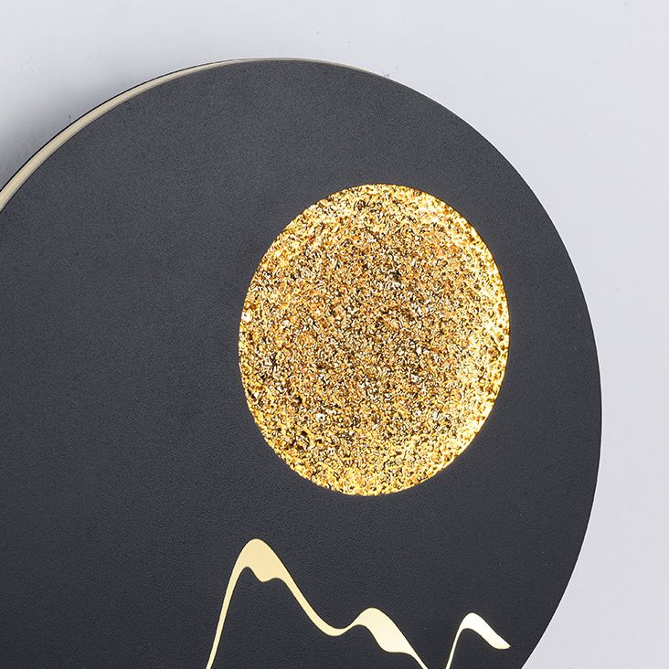 LED BEDBADE Decoratie Wandbevestiging Lamp Cirkelvorm Lunar Eclipse Wandverlichting