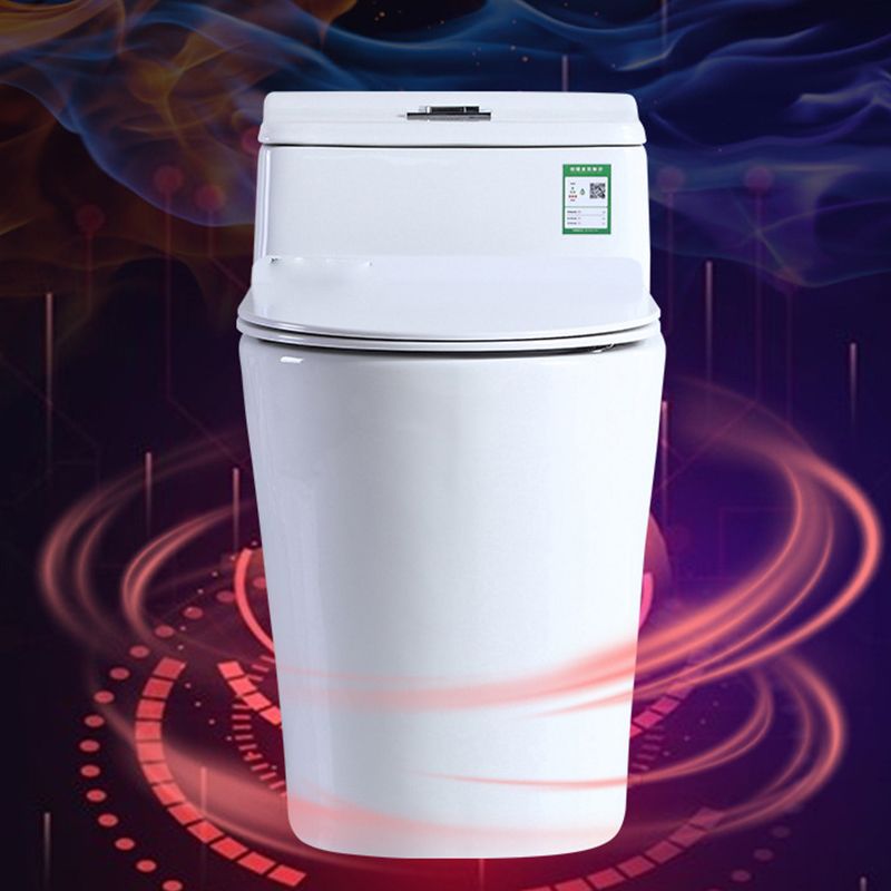 Contemporary 1 Piece Flush Toilet Floor Mounted White Toilet Bowl for Bathroom