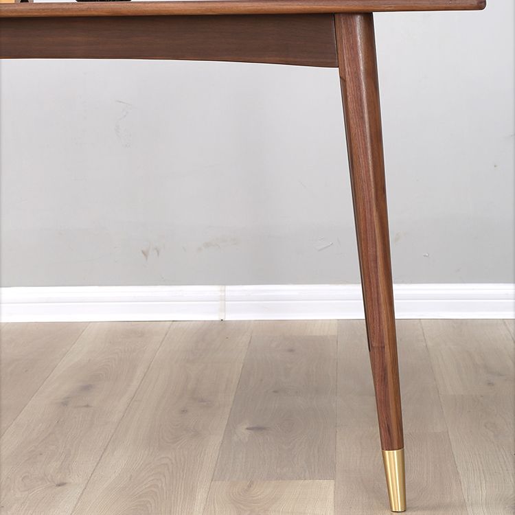 Traditional Style Solid Wood Dining Set with Rectangle Shape Table and 4 Legs Base for Home Use